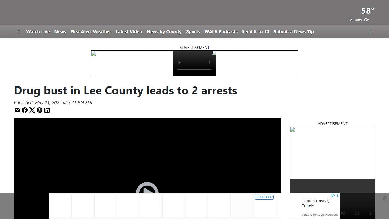 Drug bust in Lee County leads to 2 arrests